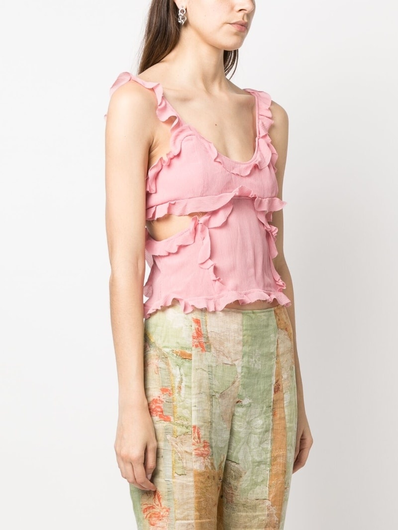 ruffled tank top - 3