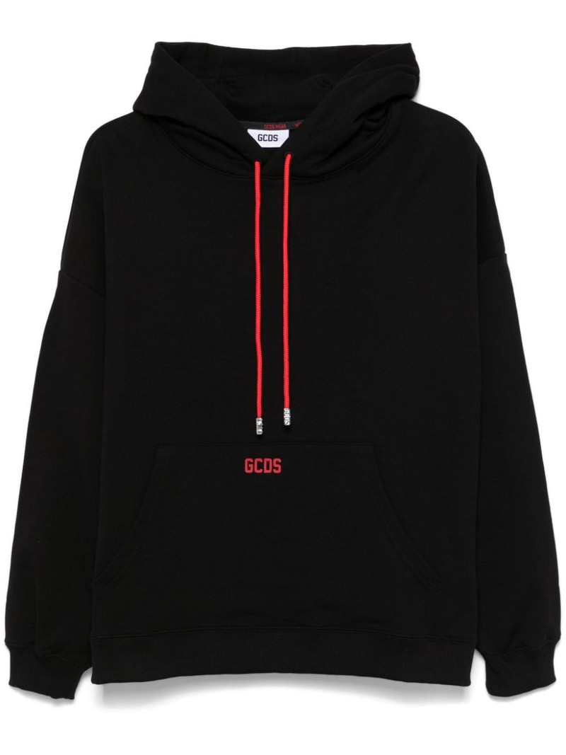 raised-logo hoodie - 1