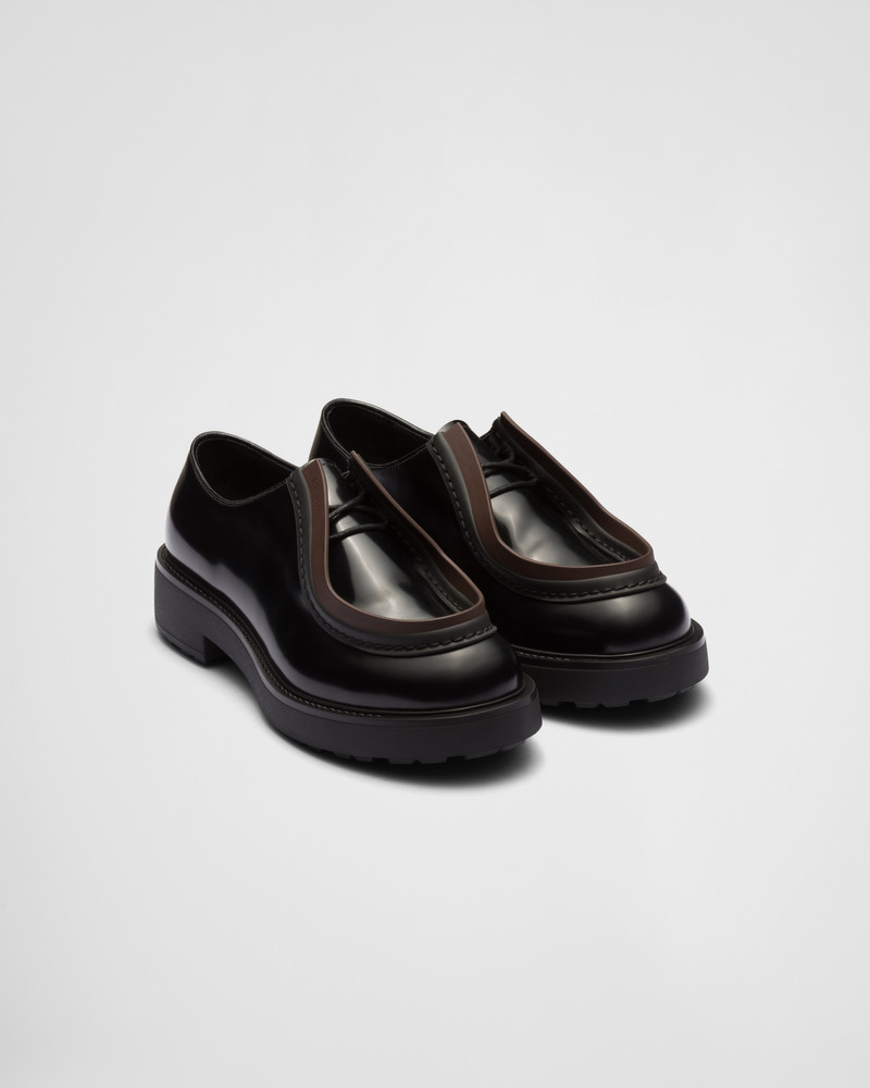 Diapason opaque brushed leather lace-up shoes 1