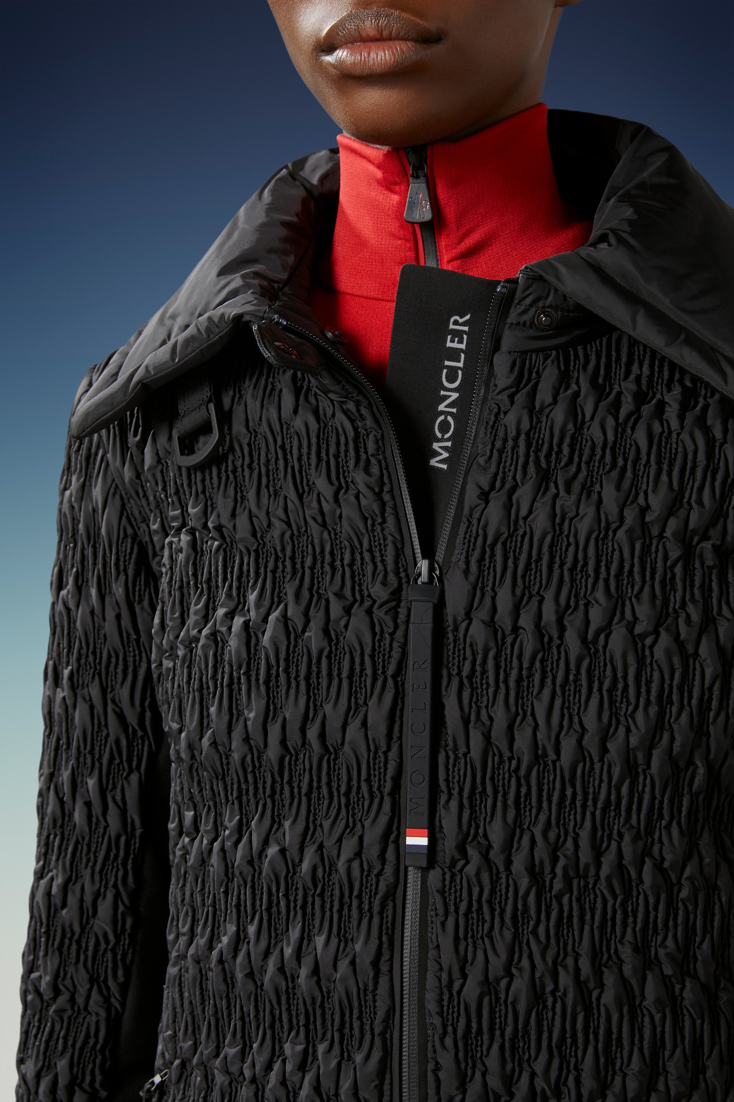 MONCLER GRENOBLE 2023/24エコファー付ダウンジャケットPLANTREY Moncler Grenoble Plantrey Pleated Belted Down Jacket with