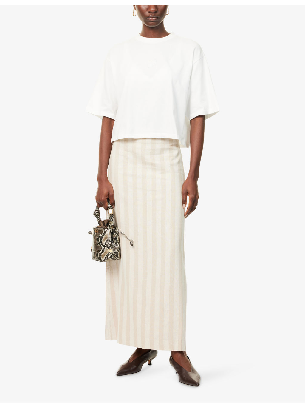 Myers Cropped Cotton-Jersey T-Shirt - 2