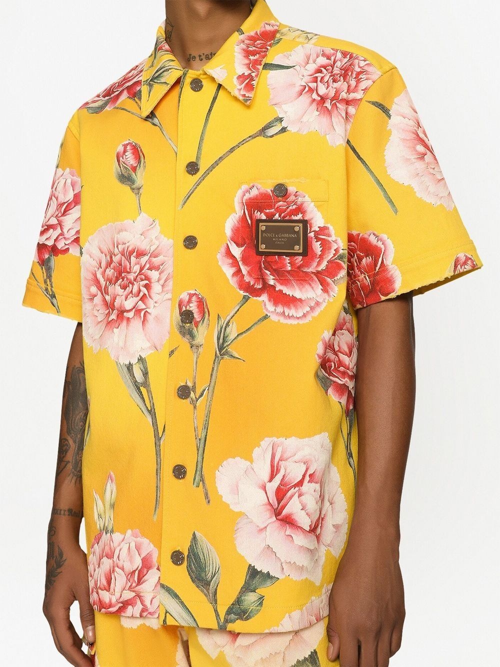 floral-print short-sleeve shirt - 5