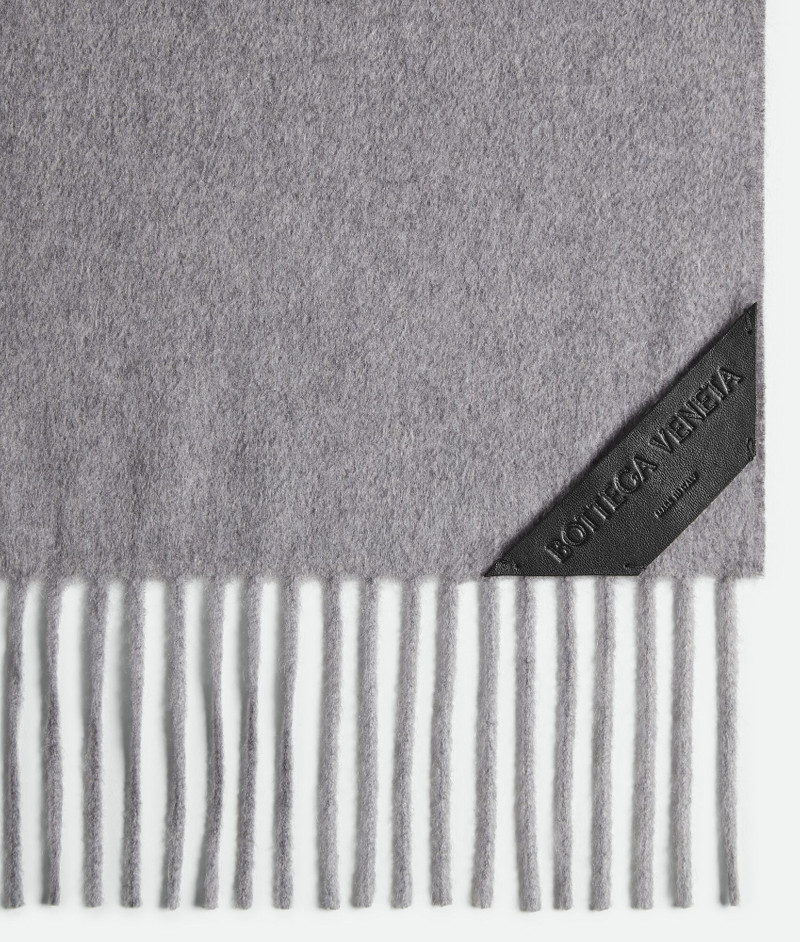 Cashmere Scarf With Bottega Leather Patch 3
