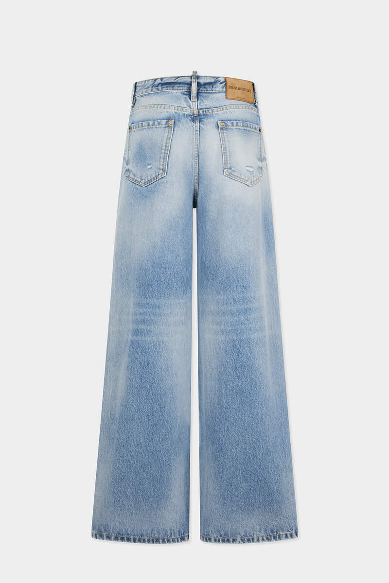 DSQUARED2 LIGHT DIAGONALE WASH BAGGY JEANS outlook