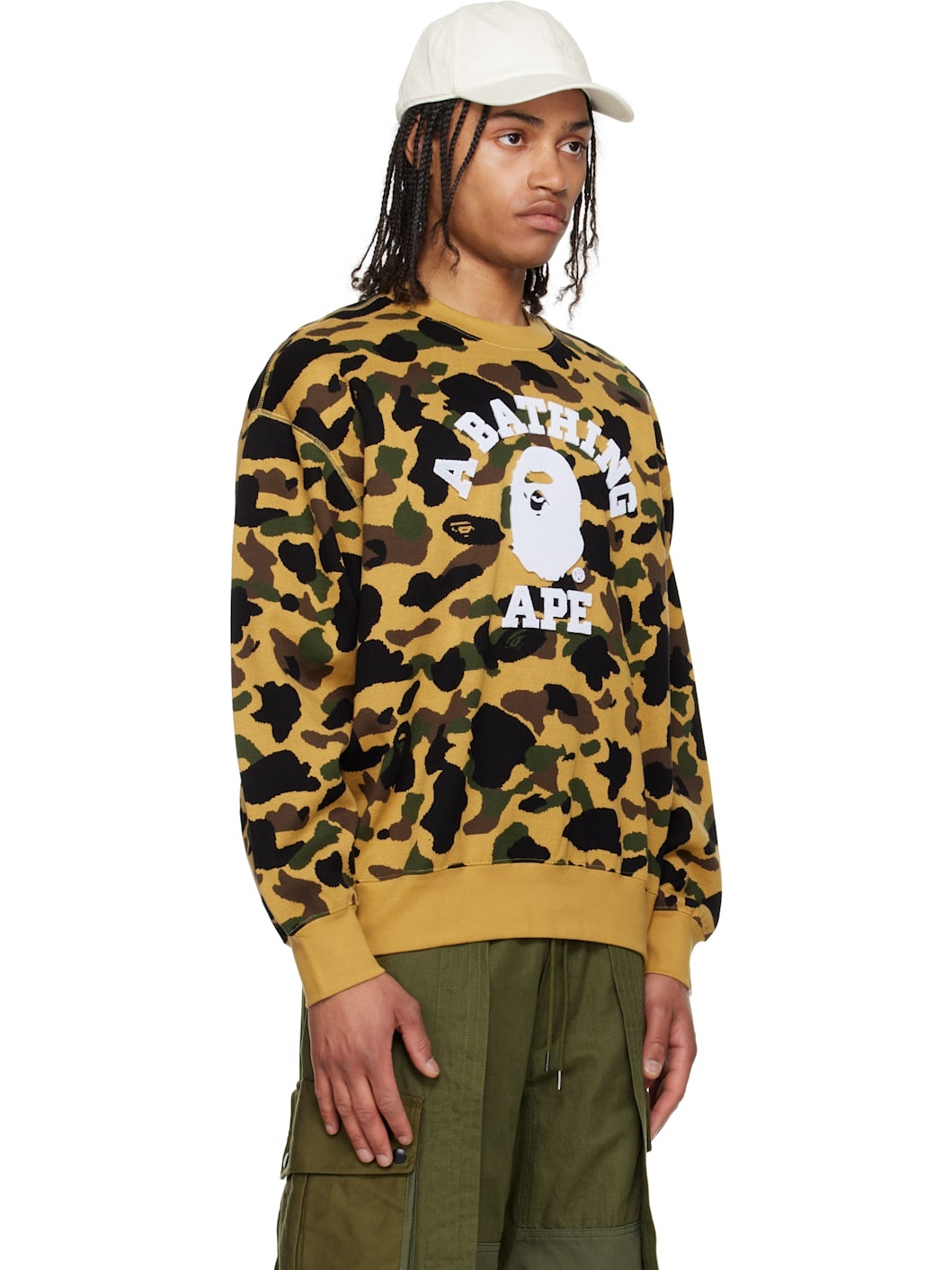 Yellow 1st Camo Jacquard College Sweatshirt - 2