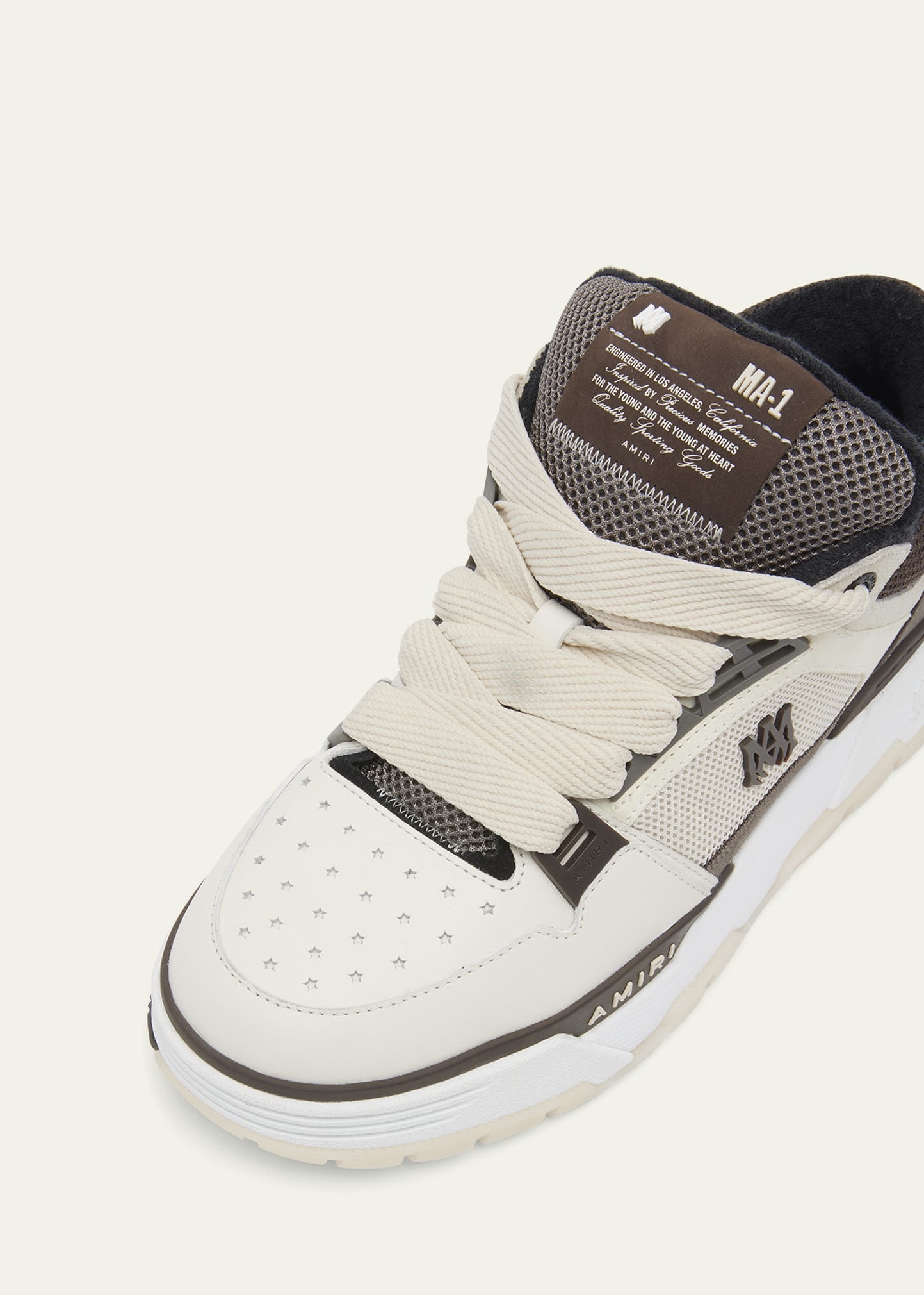 Men's MA-1 Leather & Mesh Low-Top Sneakers - 3