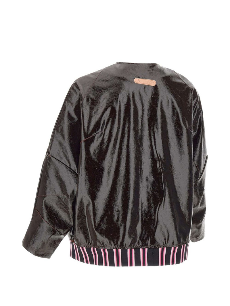 Leggenda Due embroidered logo striped jacket 3