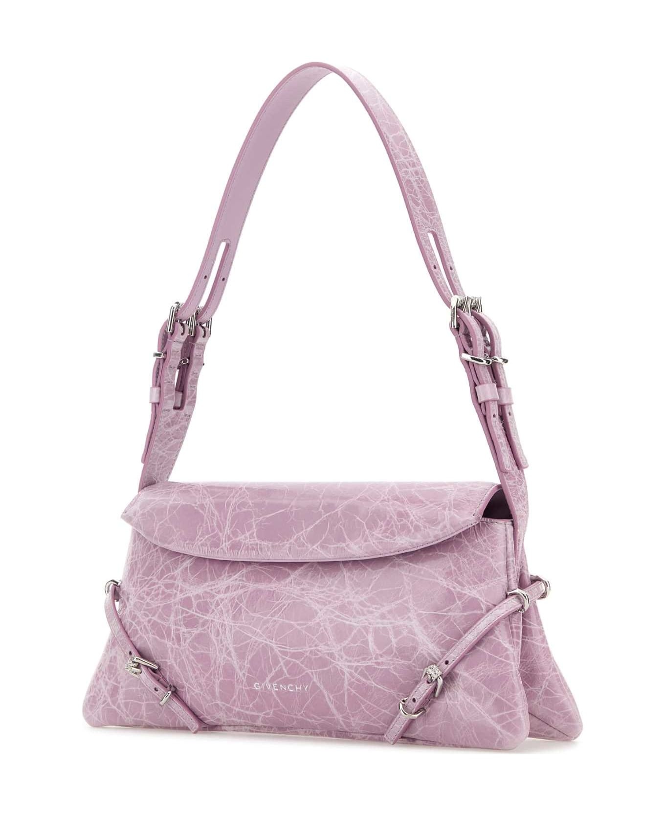 Lilac Leather Pâ Tit Voyou Shoulder Bag - 2