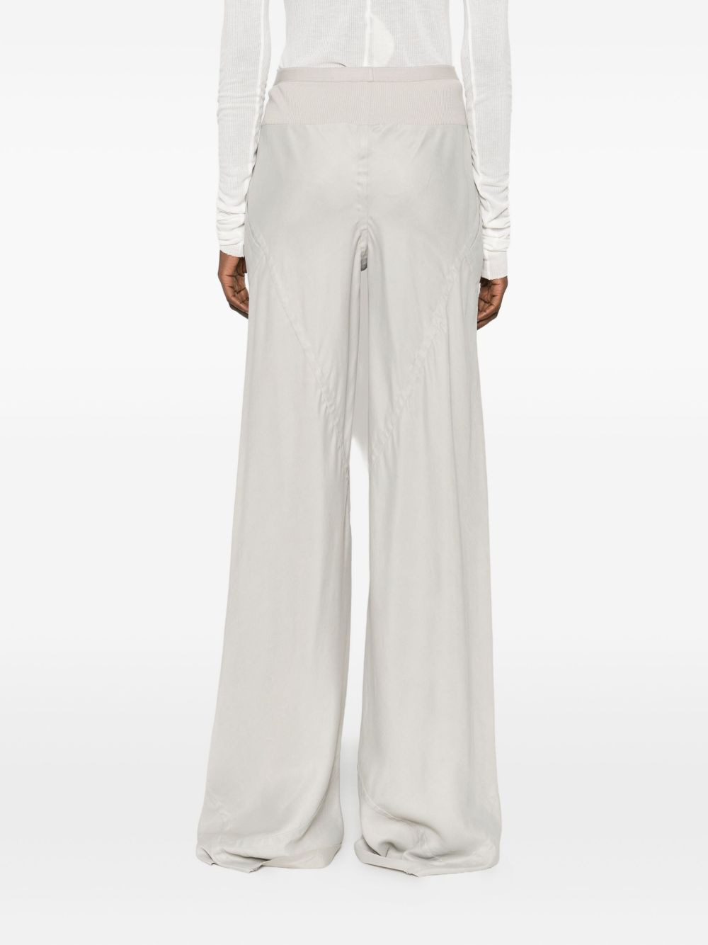 elastic-waist straigh-leg trousers - 4