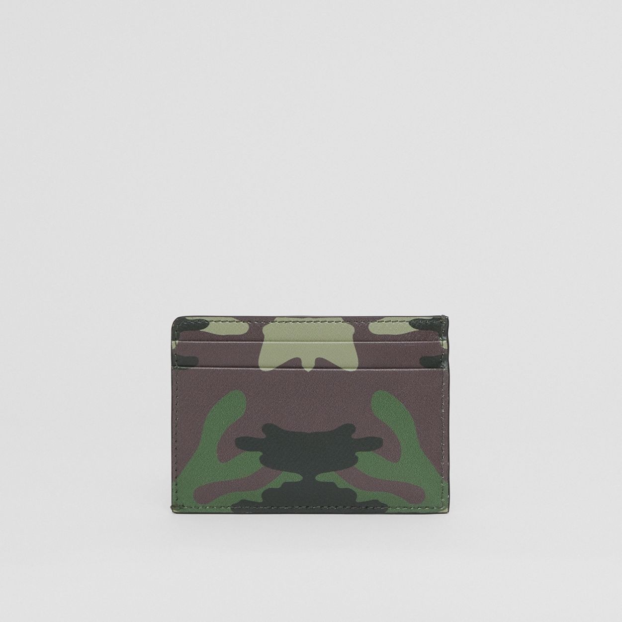 Camouflage Print Leather Card Case - 5