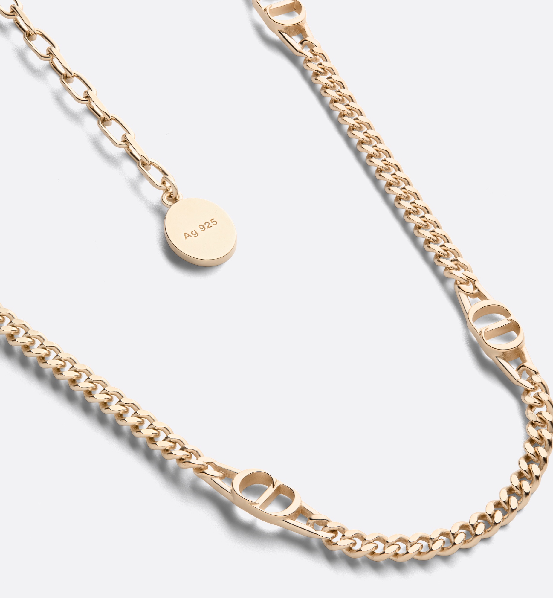 CD Icon Thin Chain Link Necklace - 2