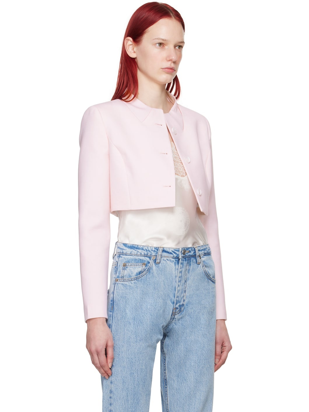 Pink Trompe L'œil Jacket - 2