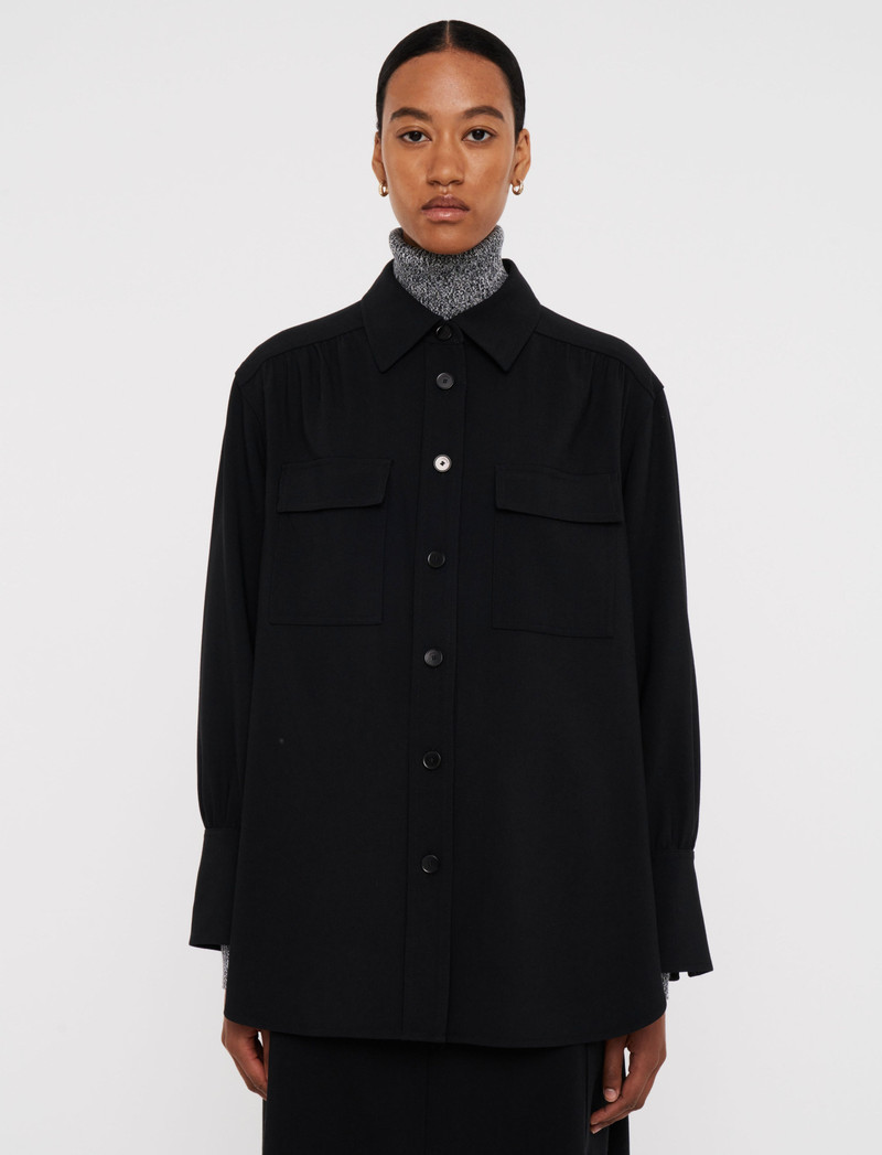 Perle Fluid Twill Wool Shirt 3