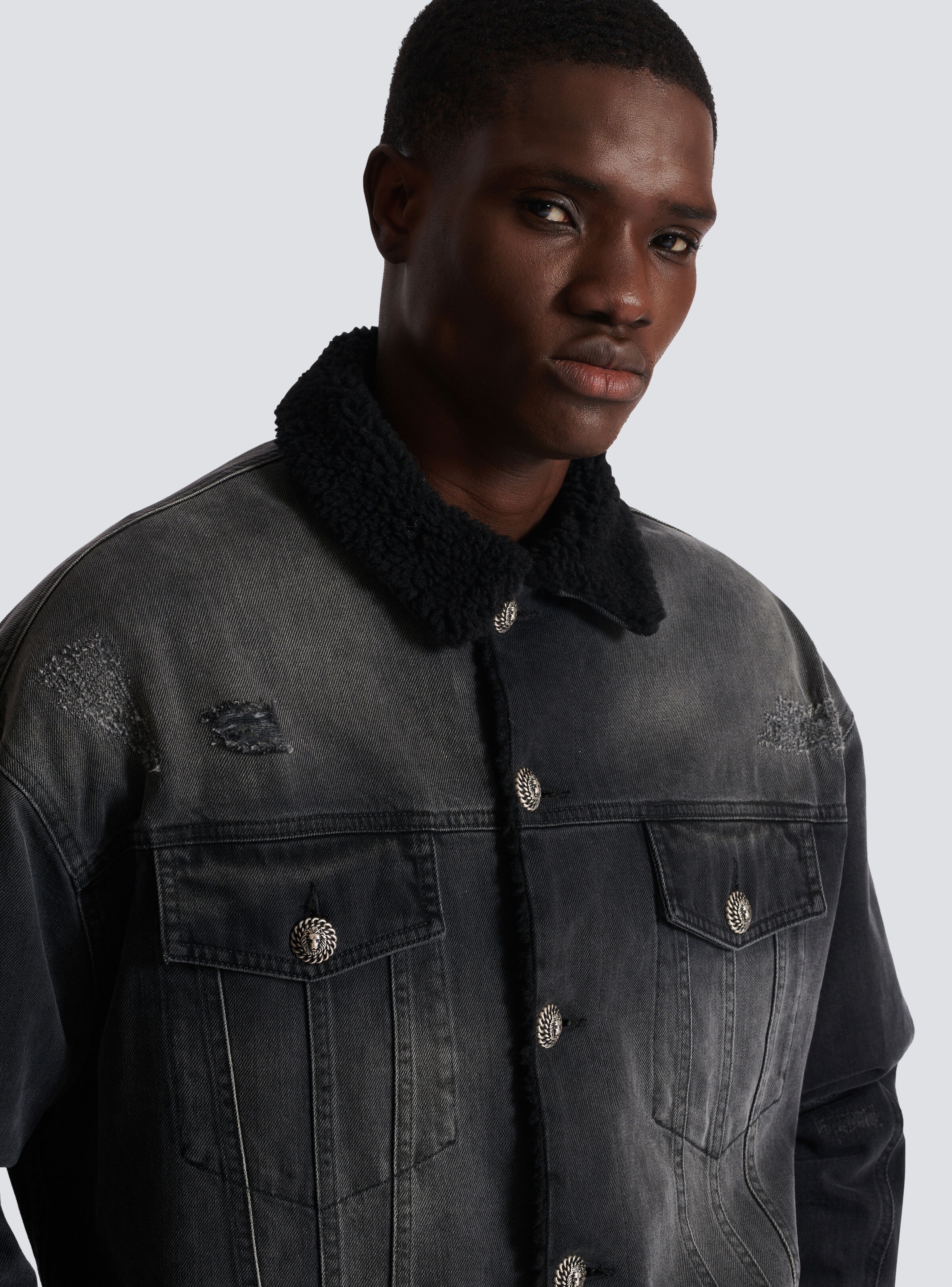 Faded denim jacket - 6