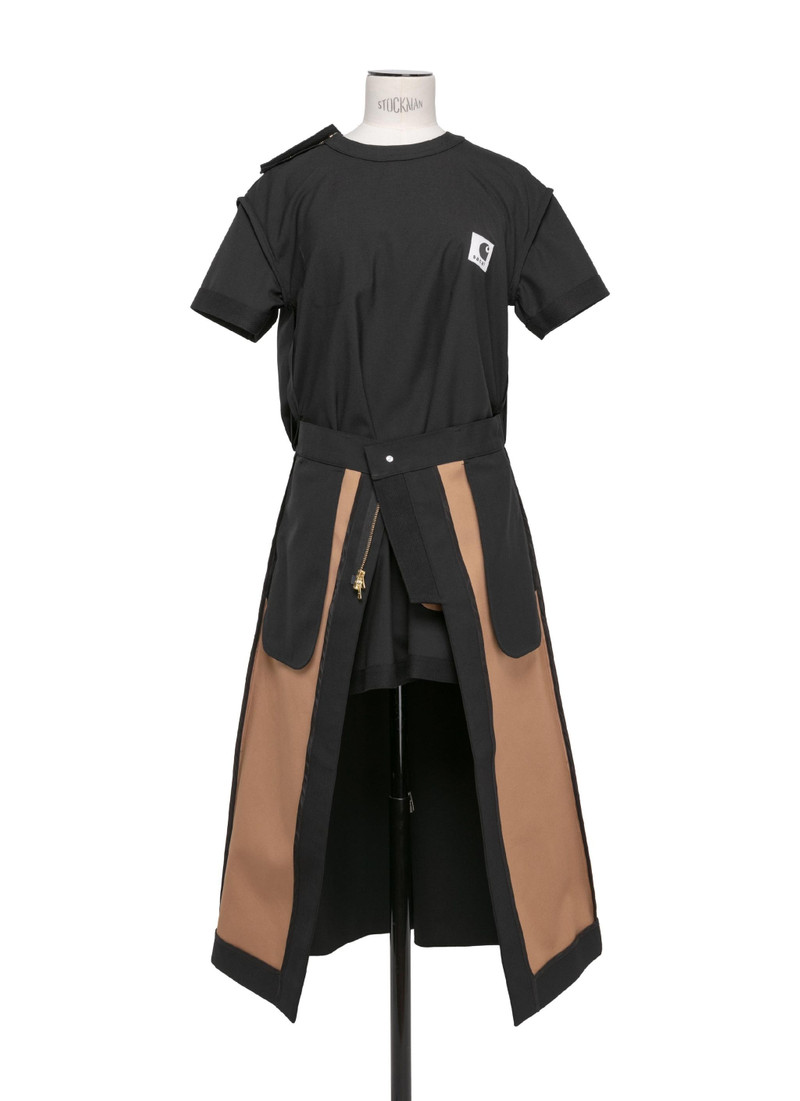 sacai Carhartt WIP Suiting Bonding Dress - 24-07188-001 | REVERSIBLE