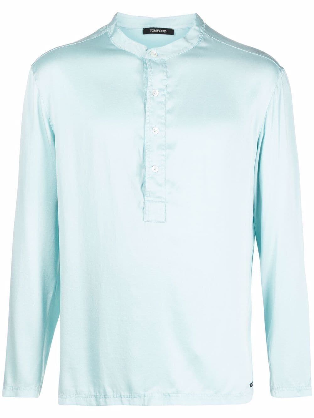 long-sleeve silk shirt - 1