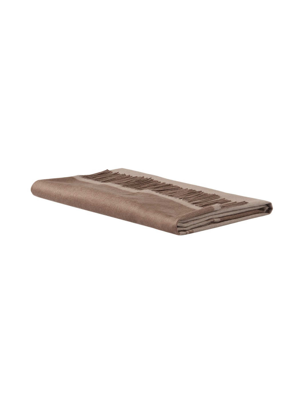 Brown Icon Silk Cashmere-Blend Fringed Blanket - 2