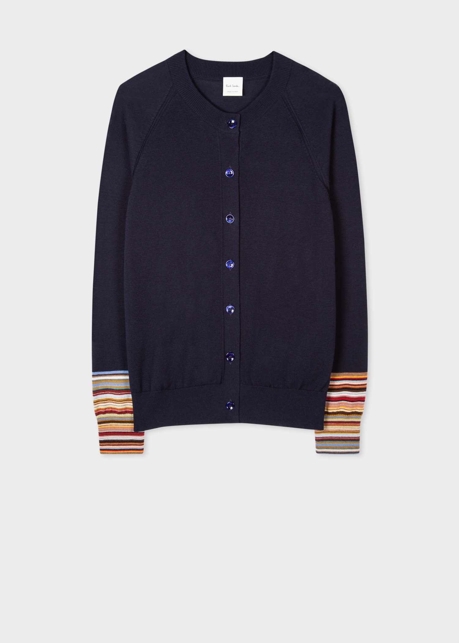 Cardigan With 'Signature Stripe' Cuffs - 1