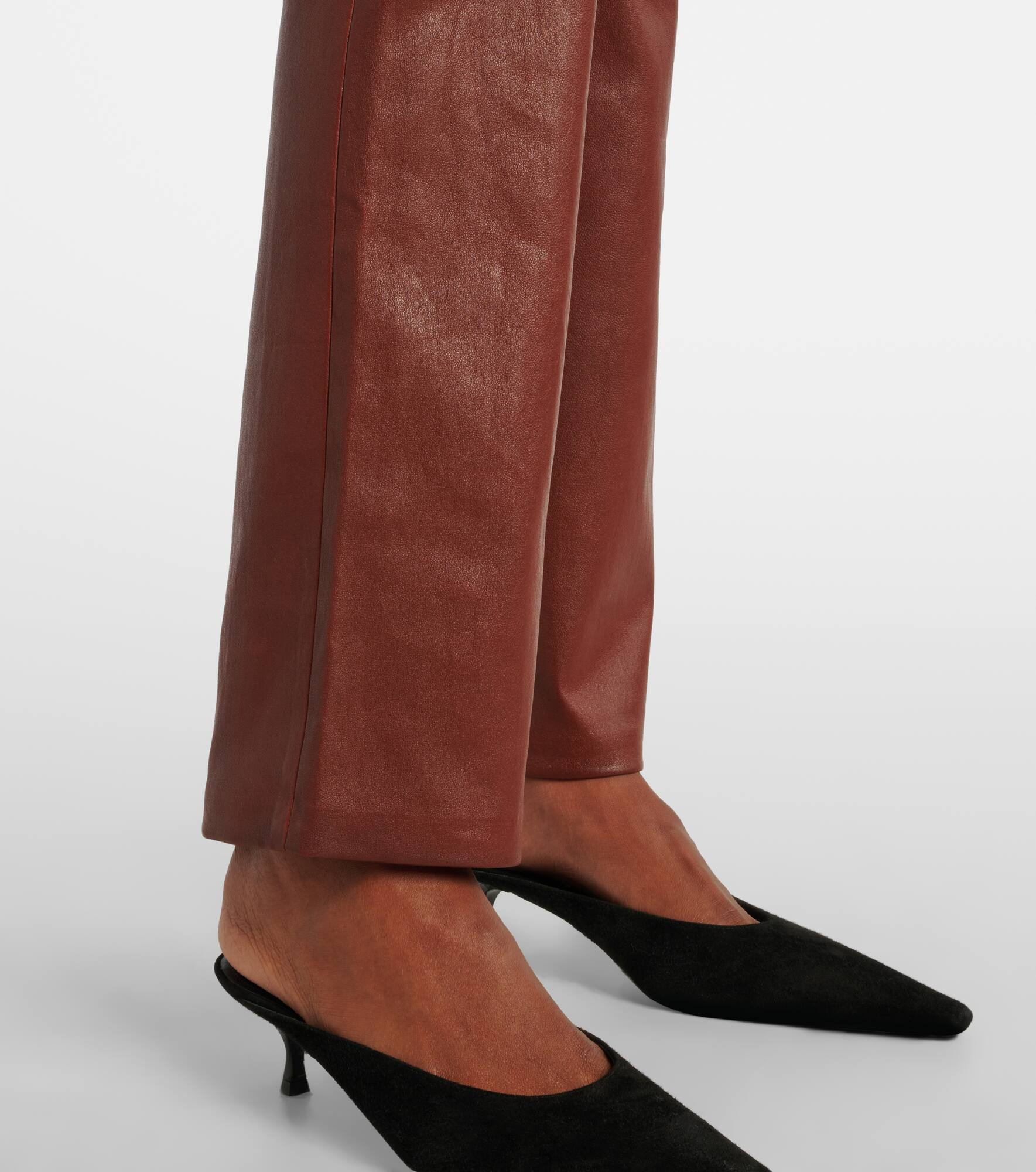 JP Long leather flared pants - 5