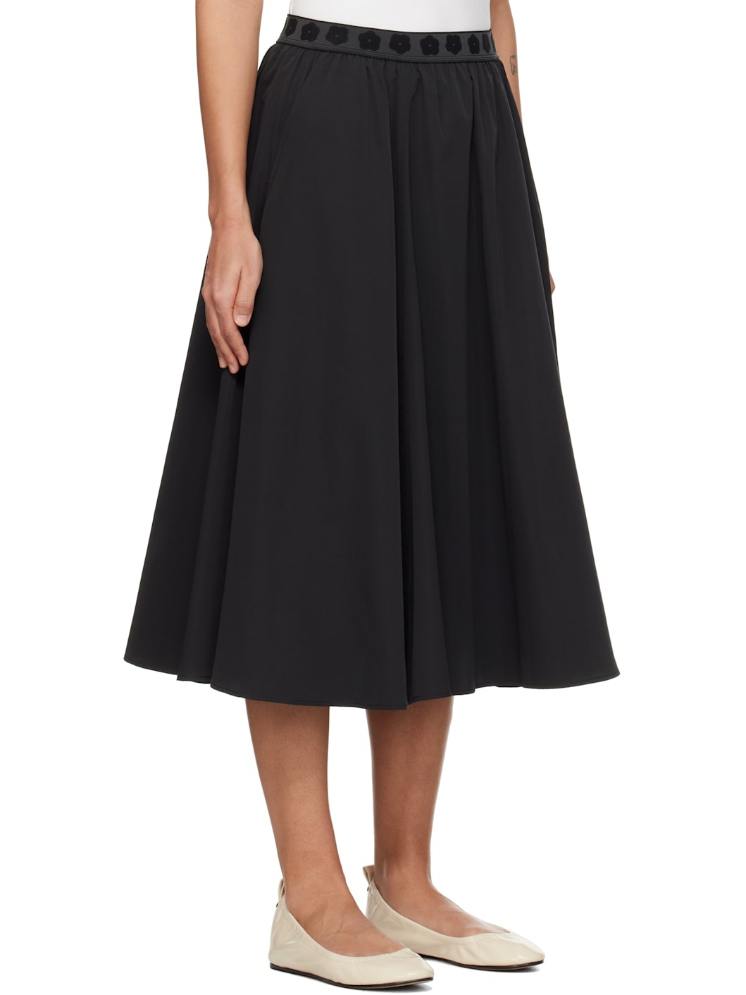 Black Kenzo Paris Boke Flower 2.0 Midi Skirt - 2