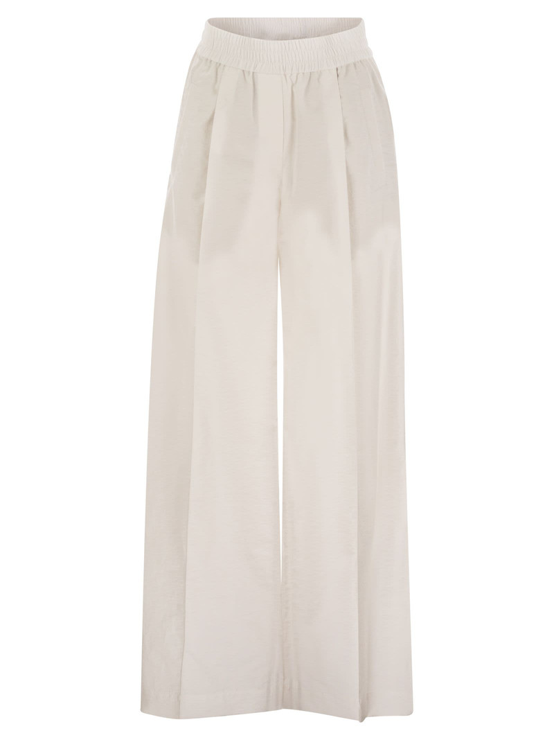 Brunello Cucinelli Women Loose Fit Cotton Trousers - 1
