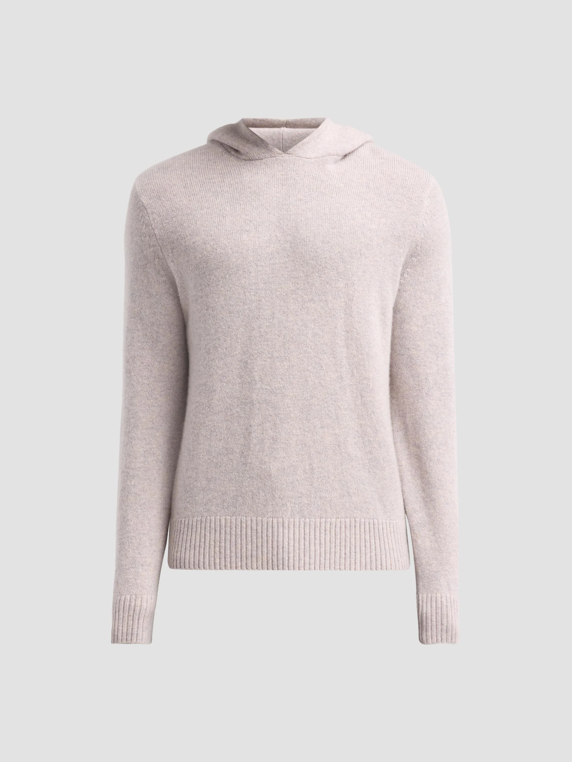Men's Multi Mélange Cashmere Hoodie - Snowberry - 1