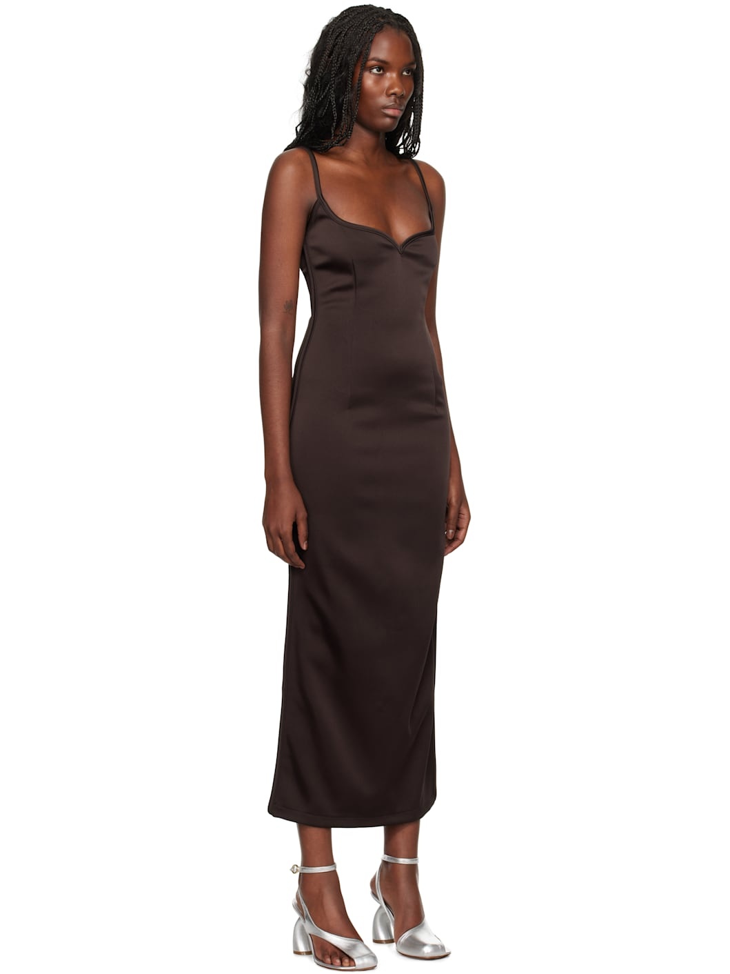 Brown 09 Heart Midi Dress - 2