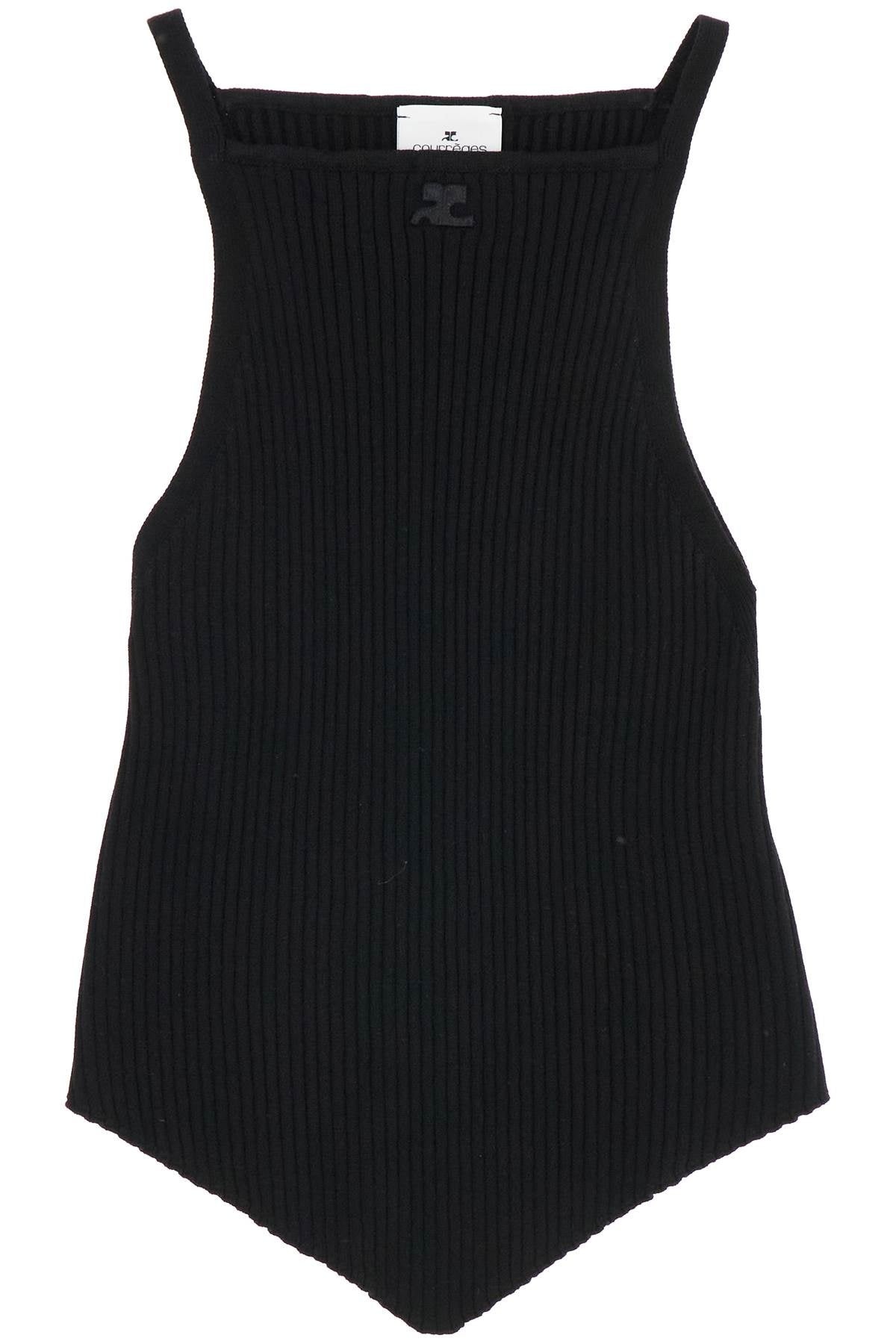 Courreges "Ribbed Knit Tank Top With Pointed Hem Women - 1