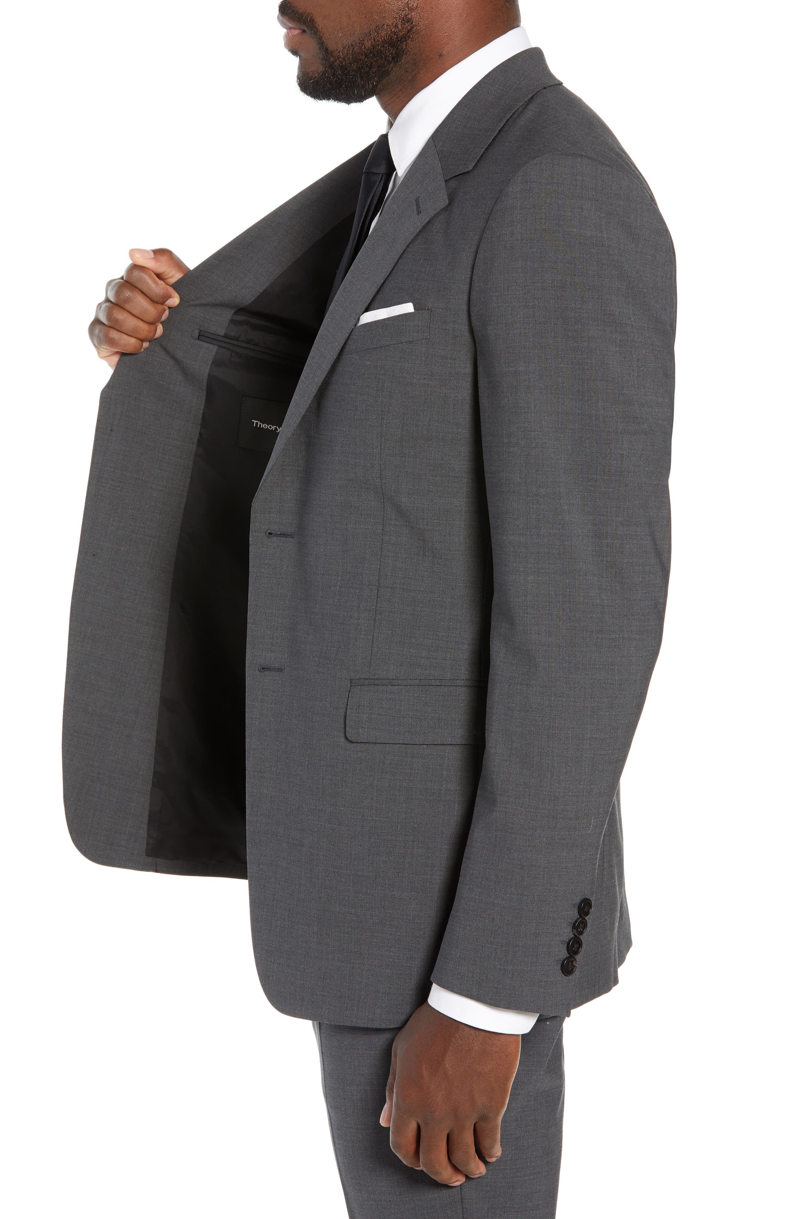 Theory New Tailor Chambers Suit Jacket in Medium Charcoal at Nordstrom - 3