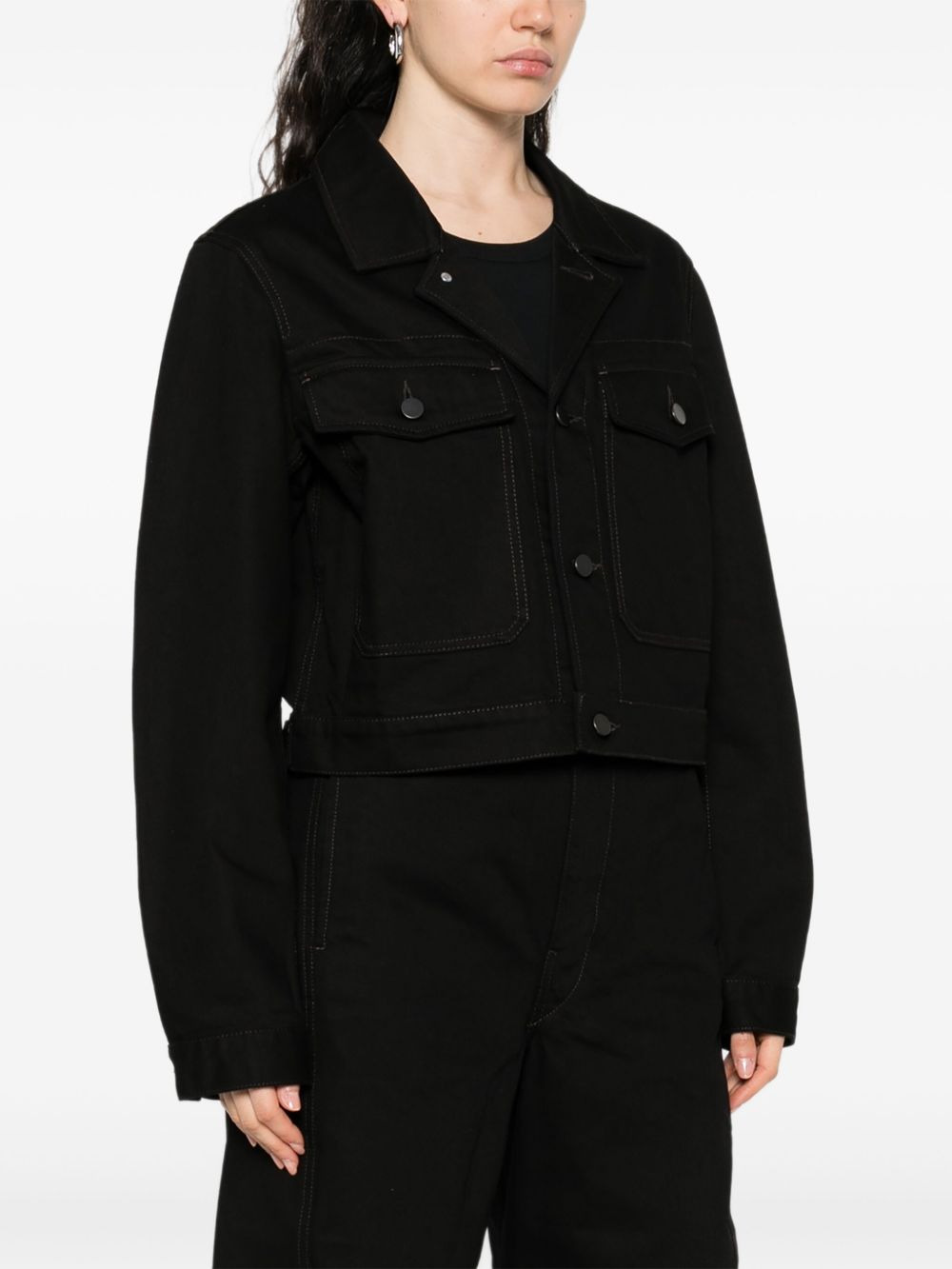 button-fastening flap-pocket jacket - 3