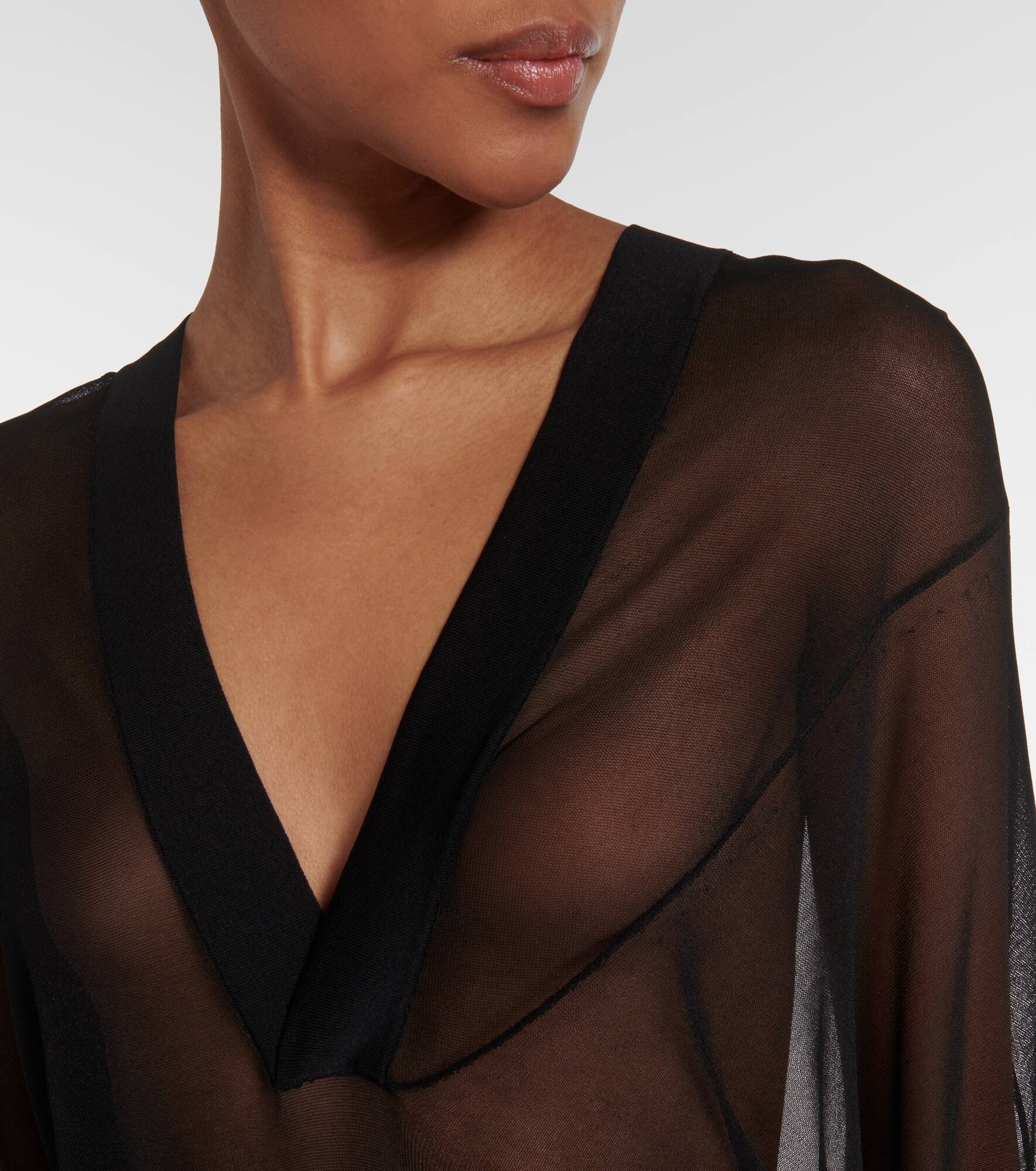 Sheer hooded bodysuit - 5