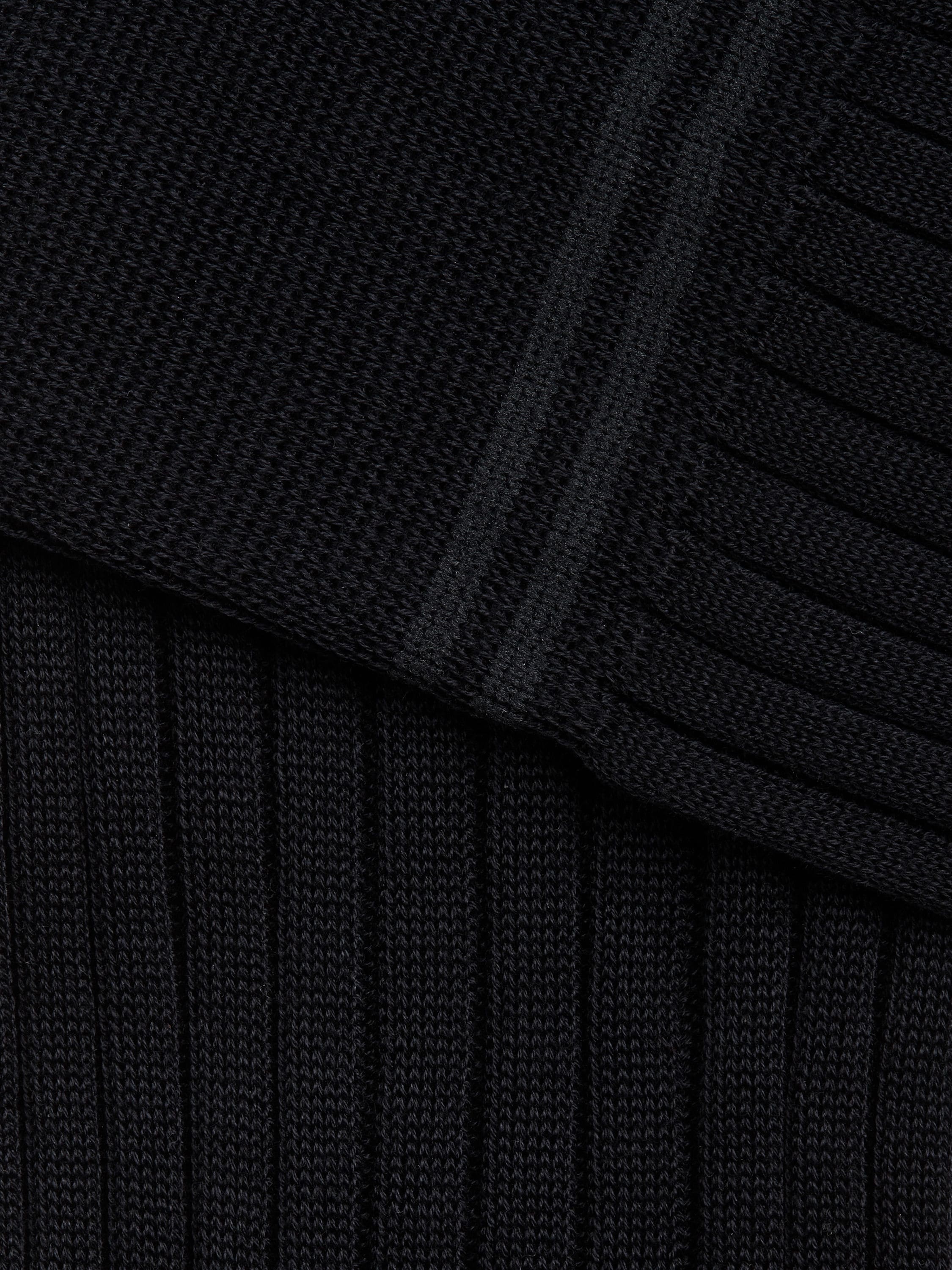 NAVY BLUE COTTON SOCKS - 2