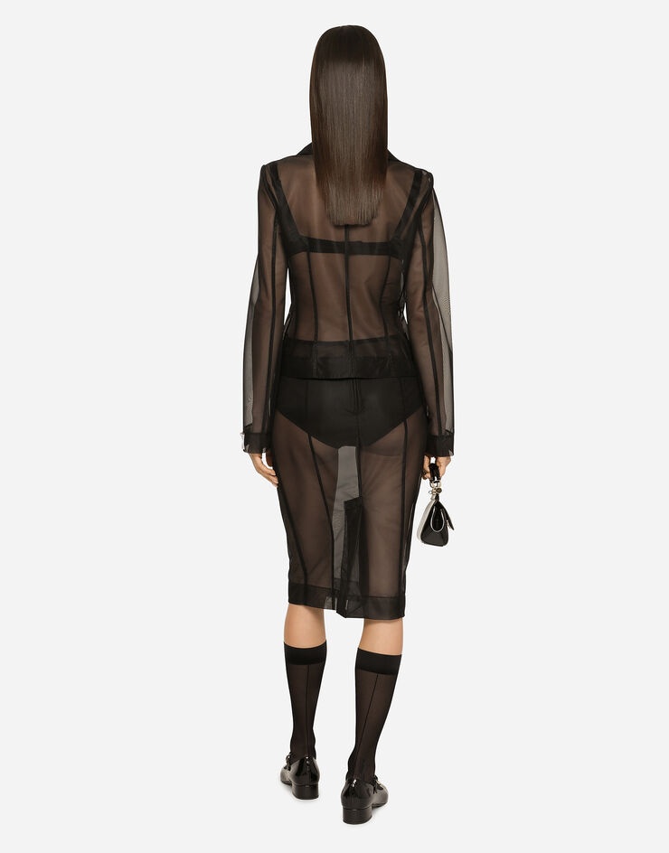 Single-breasted marquisette Dolce jacket - 3