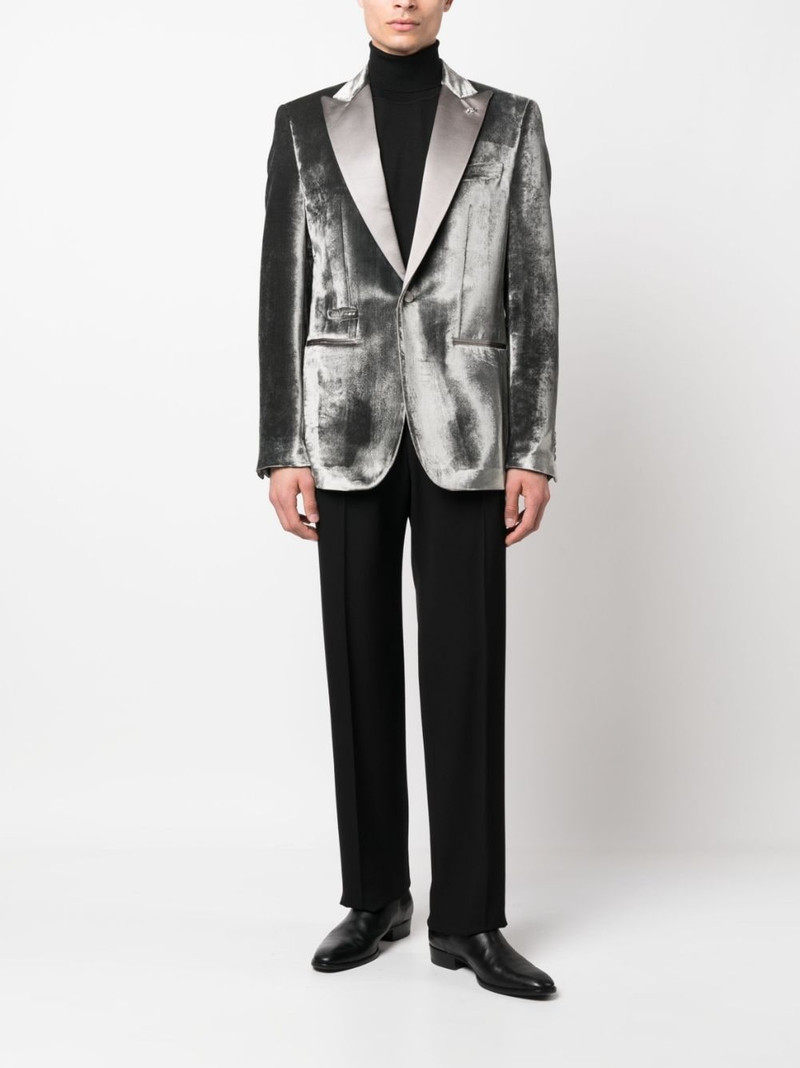 PHILIPP PLEIN single-breasted velvet blazer outlook