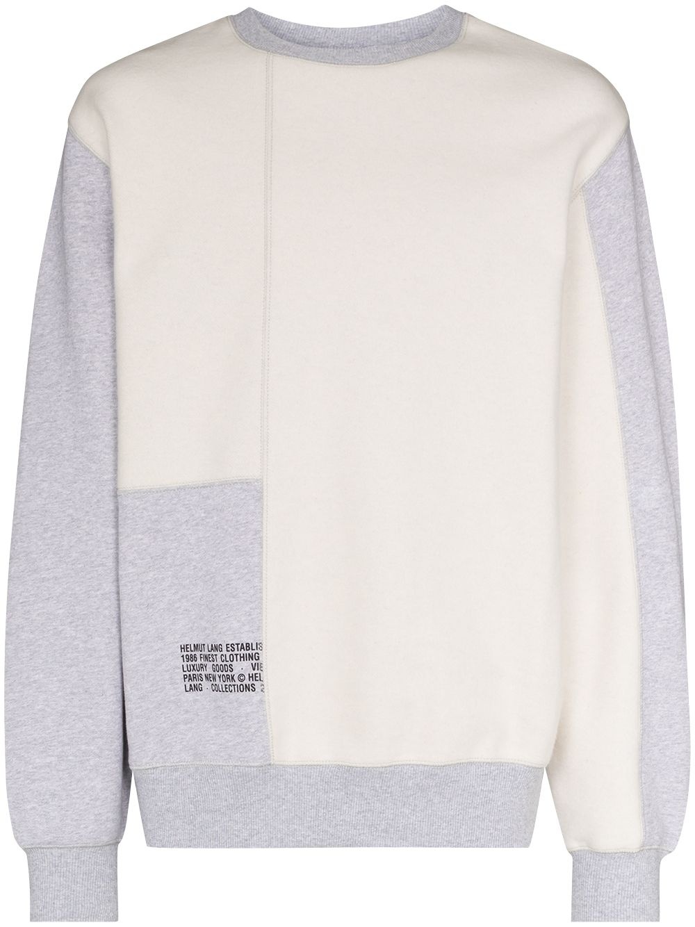 colour-block panelled sweatshirt - 1