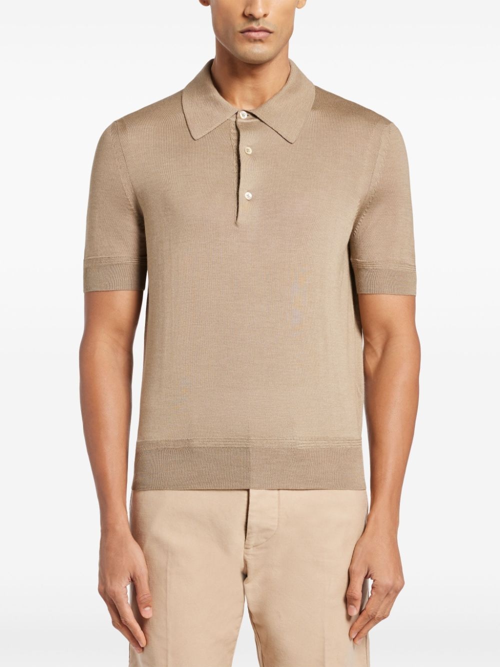 knitted polo shirt - 3