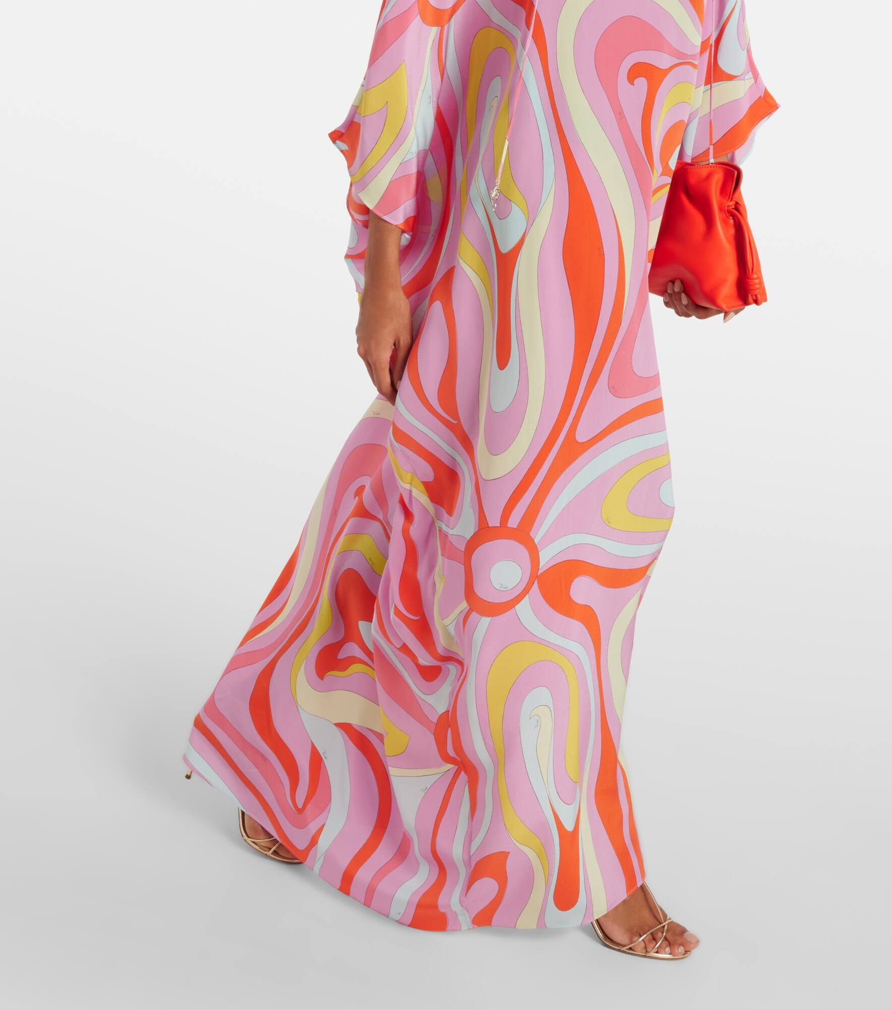 Printed silk kaftan - 4