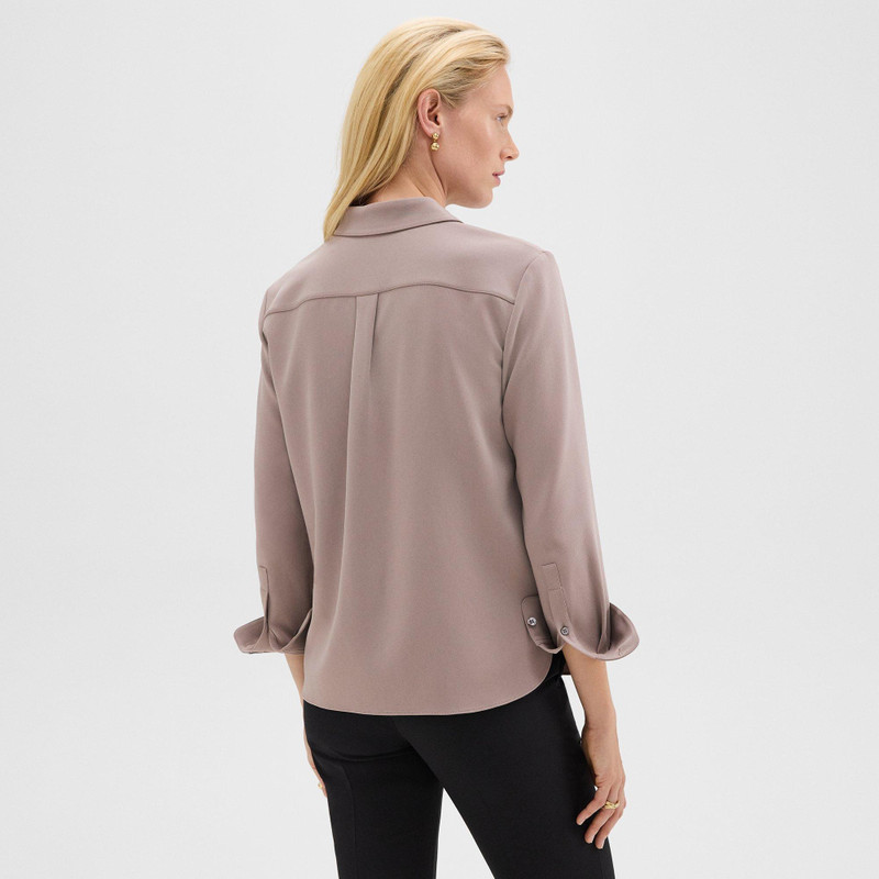 Straight Shirt in Admiral Crepe 3