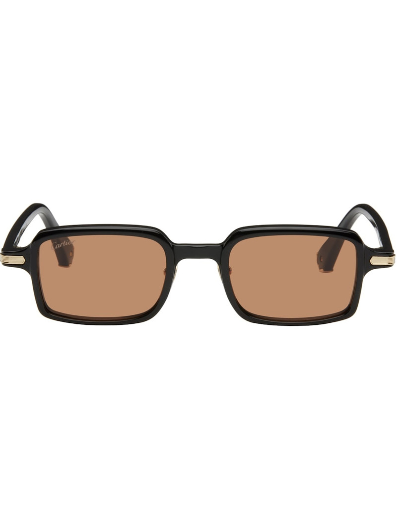 Black 'Première de Cartier' Sunglasses - 1