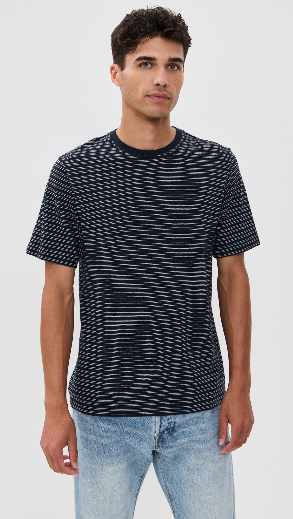 Stripe Loose Knit Crew Tee - 6