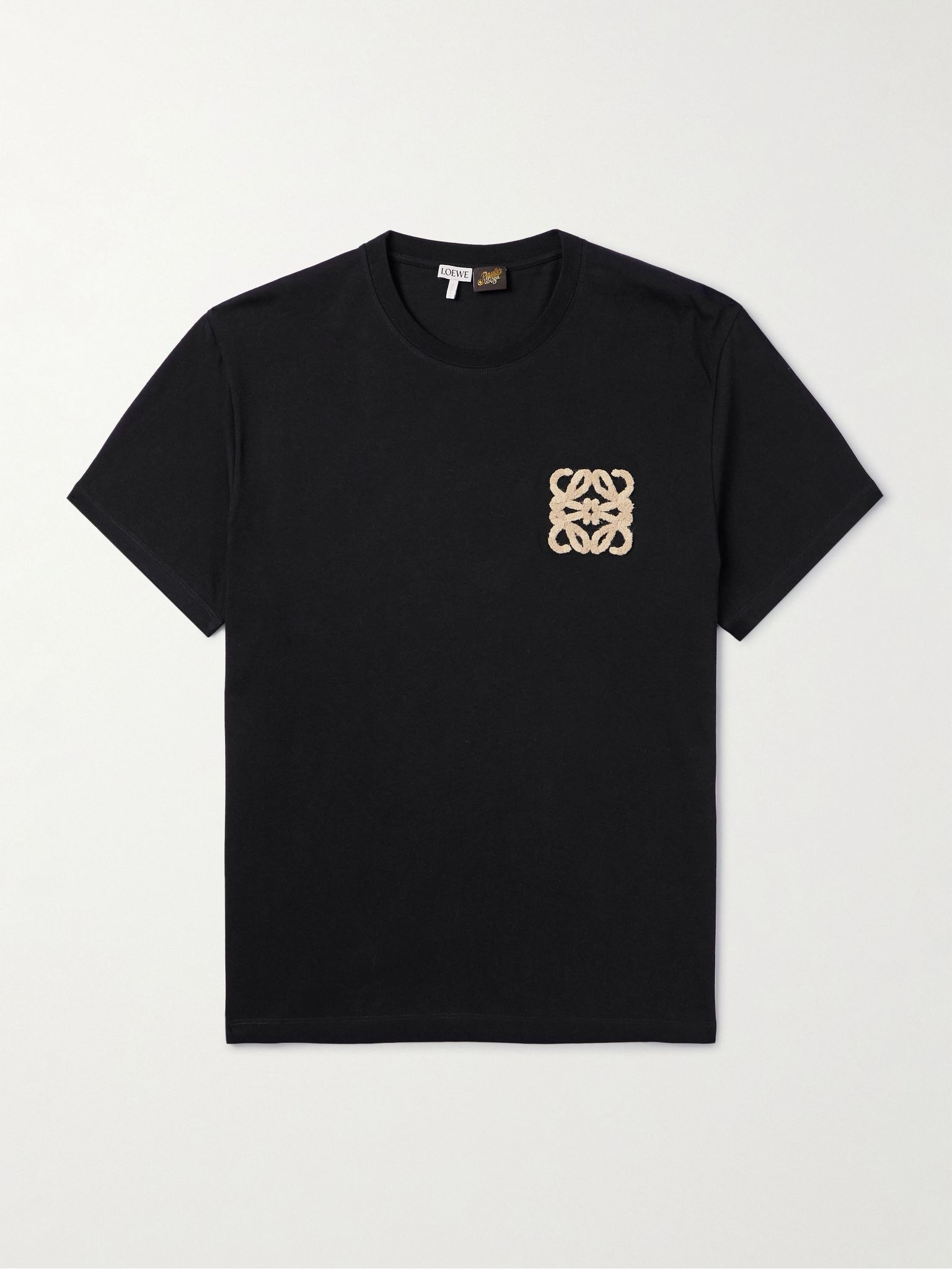 + Paula's Ibiza Logo-Appliquéd Cotton-Jersey T-Shirt Black - 1