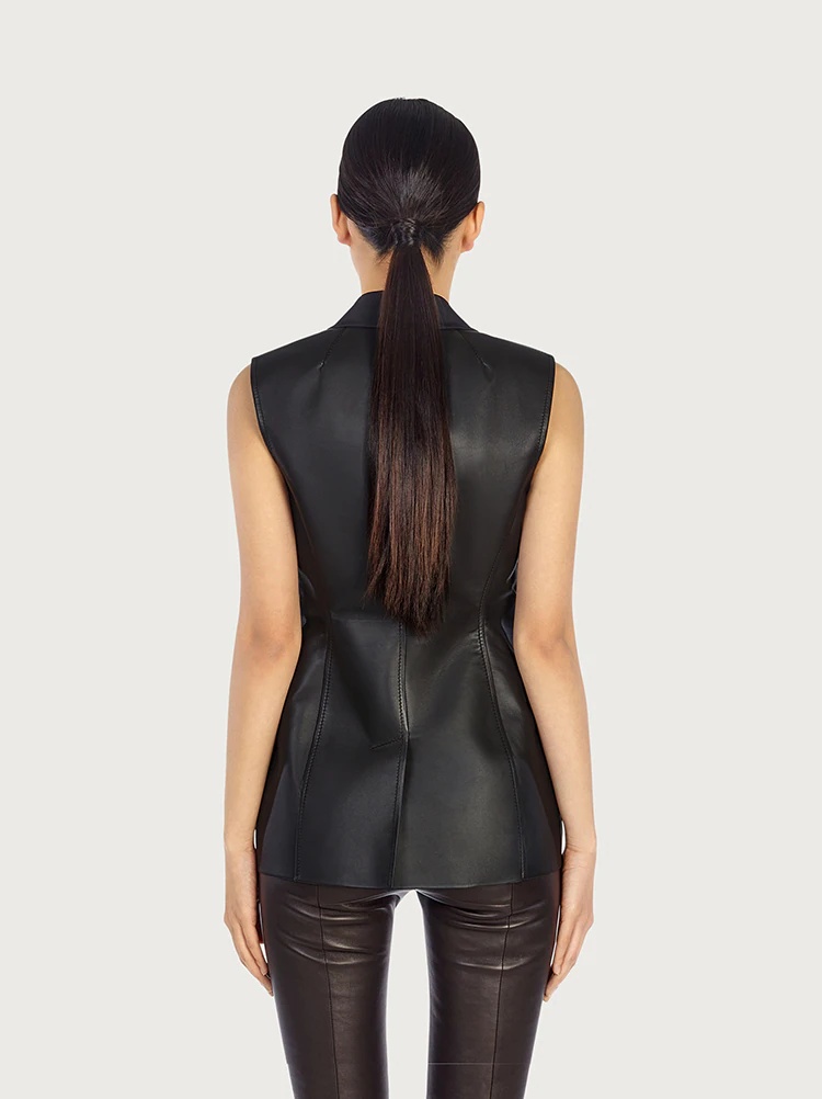 SLEEVELESS NAPPA WAISTCOAT - 4
