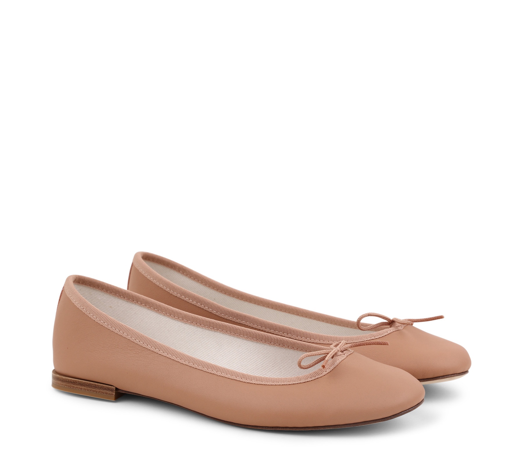 10mm Cendrillon Leather Ballerina Flats