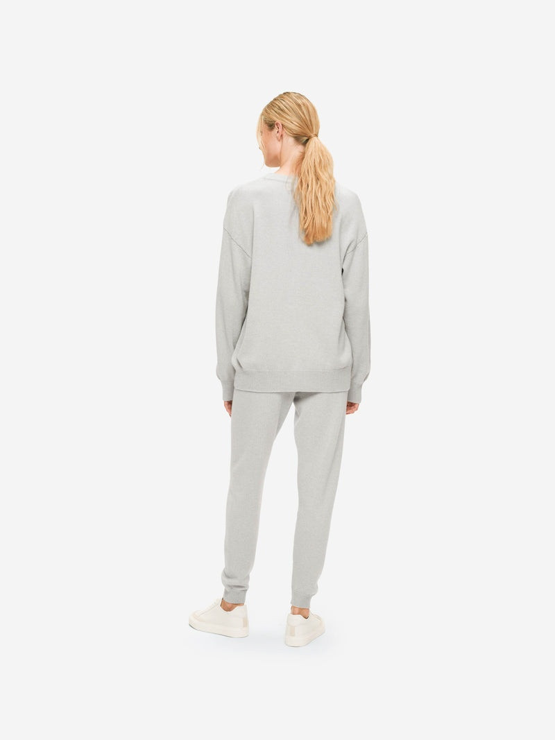 Women's Relaxed Sweater Daphne Cashmere Silver 4