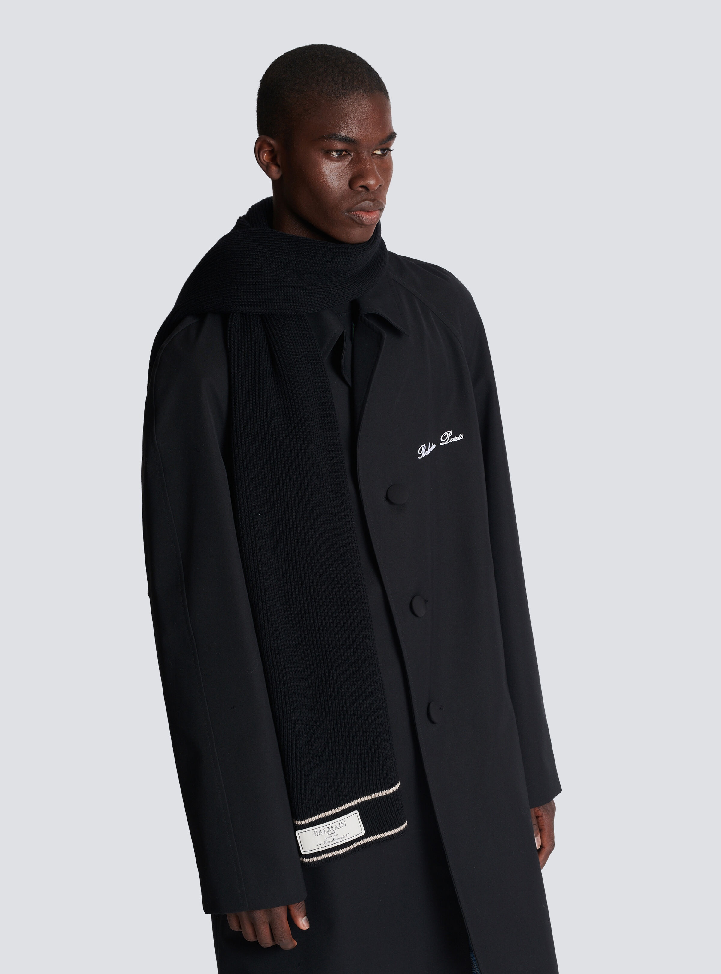 Balmain label scarf - 4