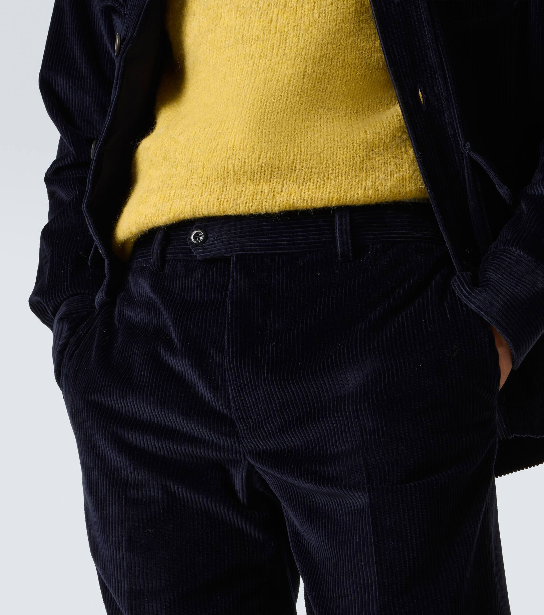 Cotton corduroy straight pants - 5