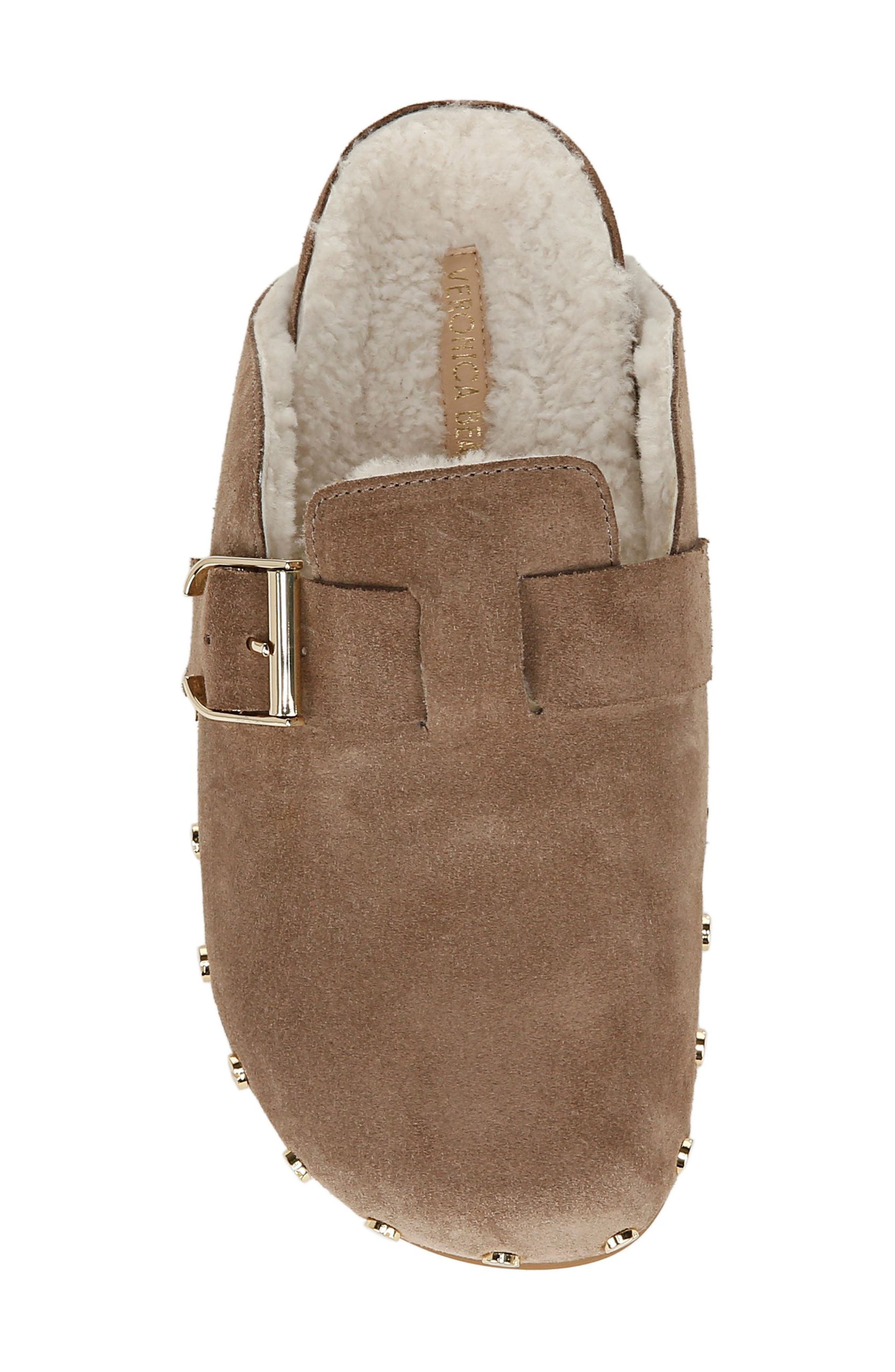 Veronica Beard Fern 2 Genuine Shearling Clog in Taupe at Nordstrom - 5