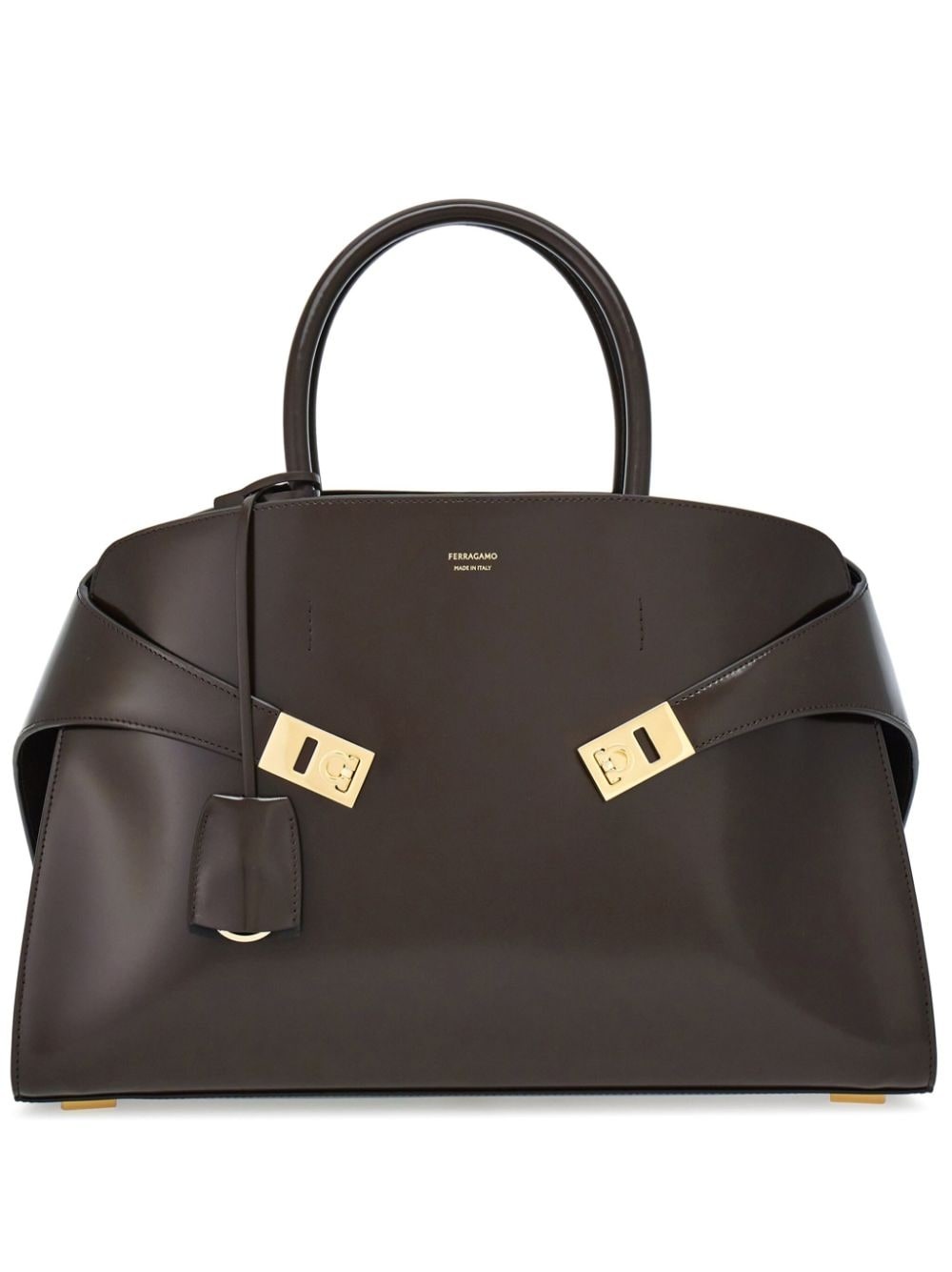medium Hug leather tote bag - 1