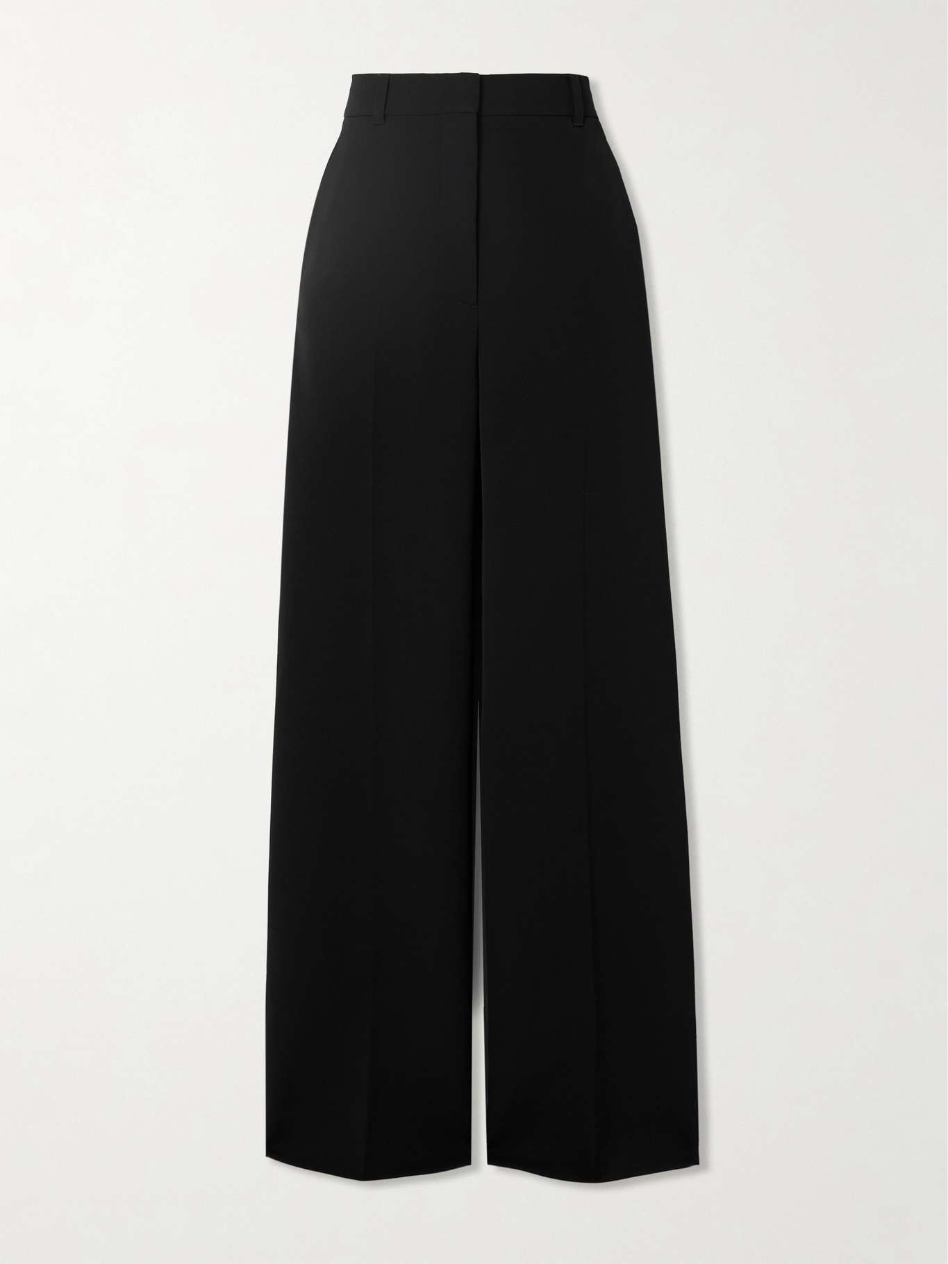 Pleated wool-blend wide-leg pants - 1
