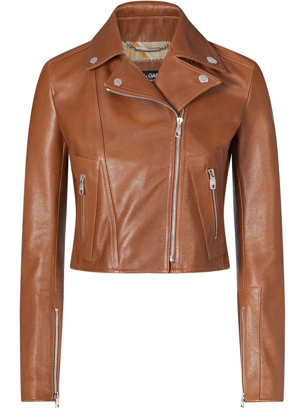 leather biker jacket - 1